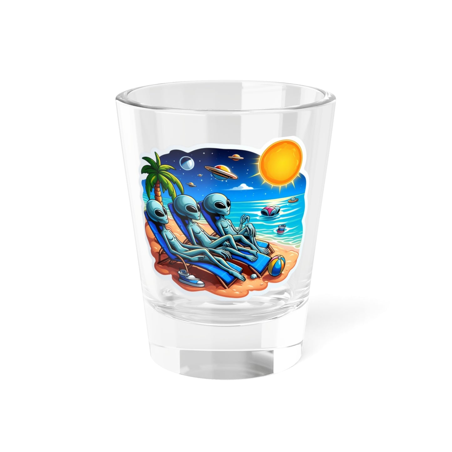 Alien Bois at the Beach Shot Glass