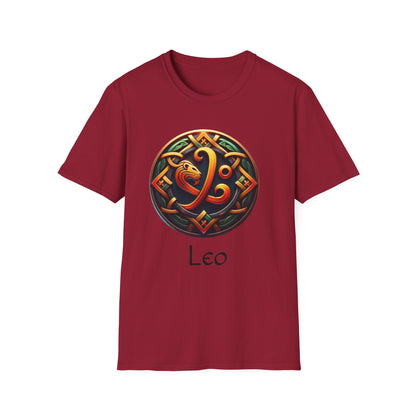 Celtic Design Astrological Symbol Unisex Soft style T-Shirt-Leo