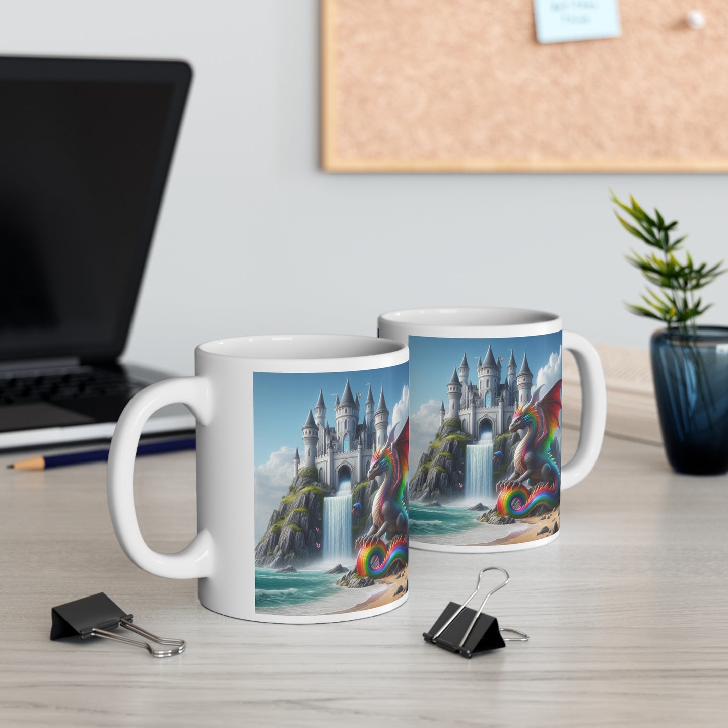 Rainbow Warrior Dragon Mug