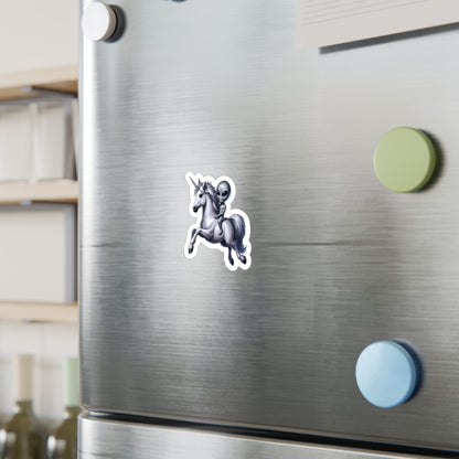 Alien Riding a Unicorn Vinyl Decals