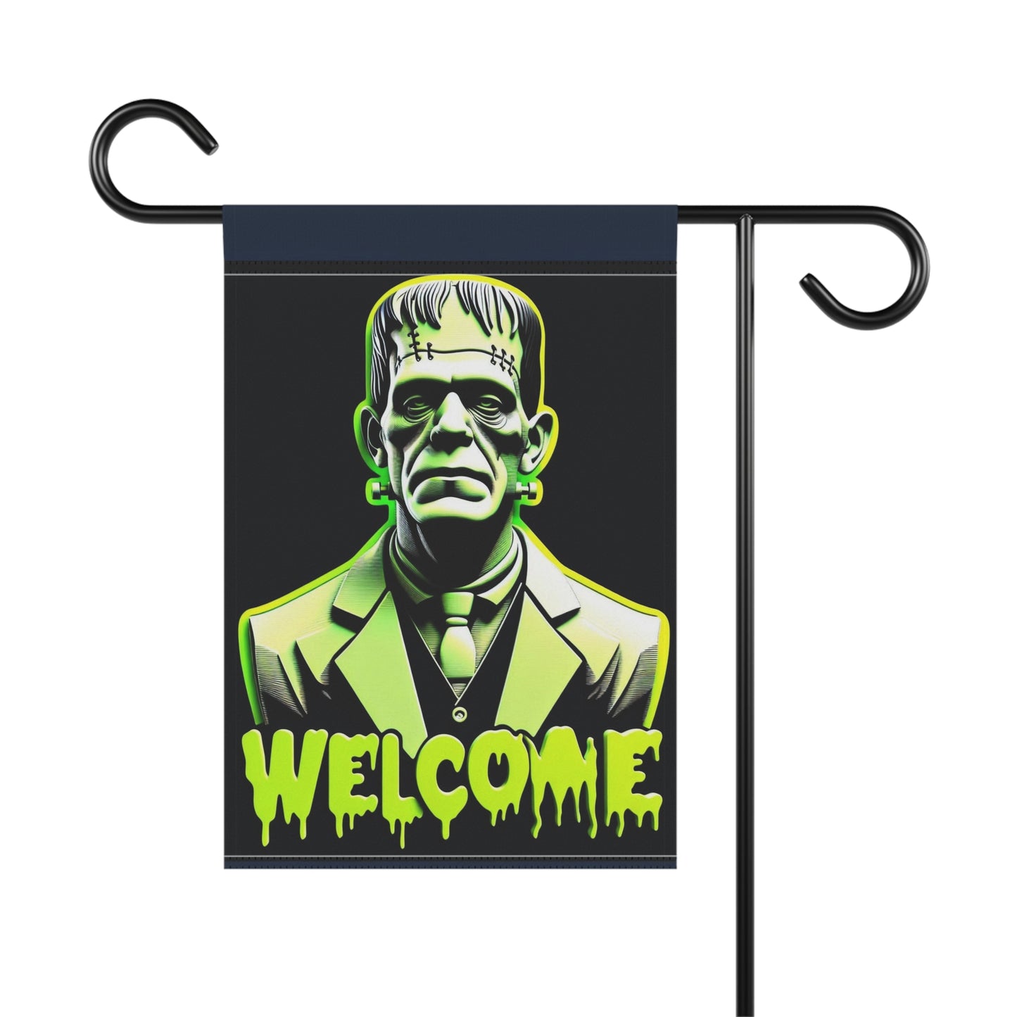 Halloween Frankenstein's Mpnster Welcome Flag