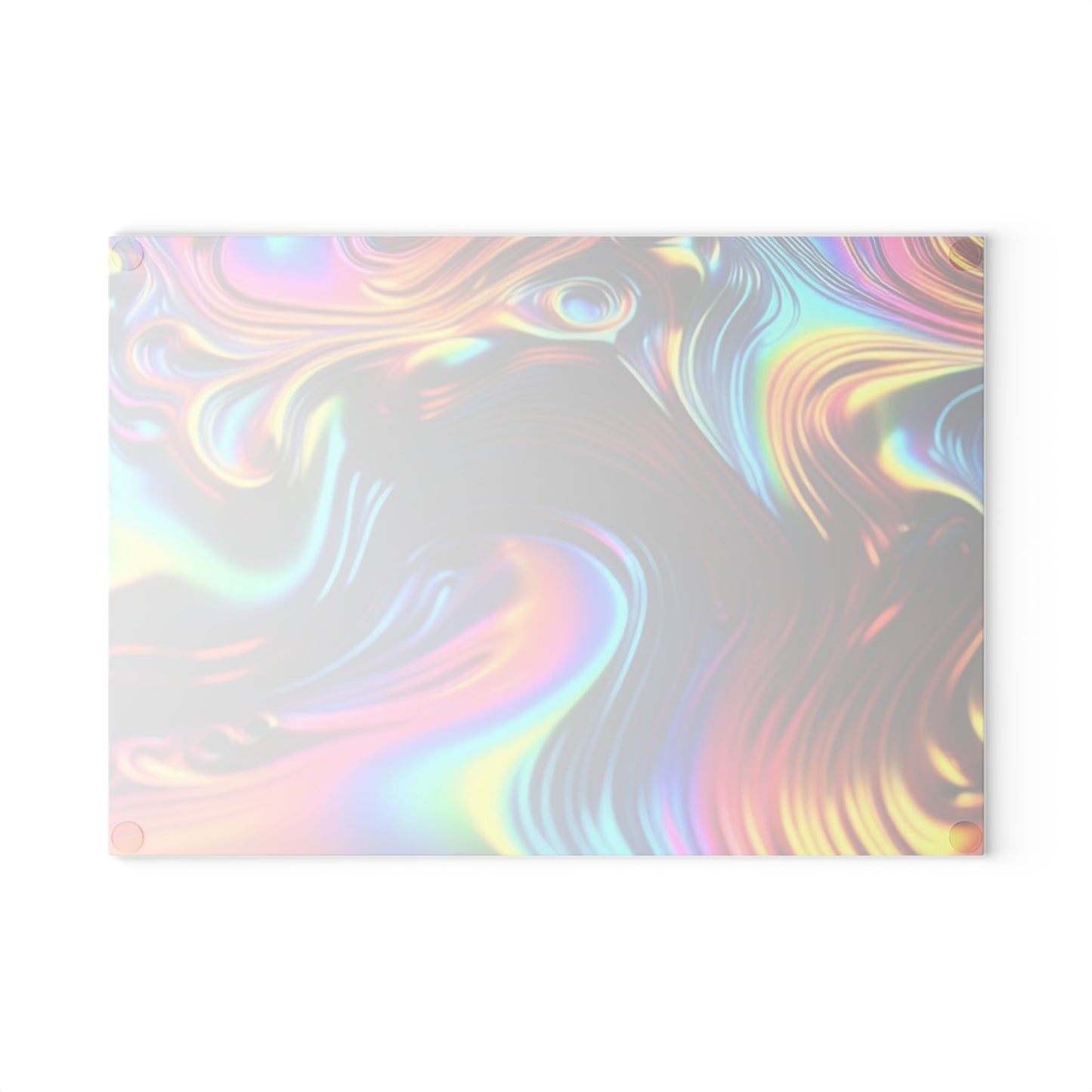 Molten Rainbow Glass Cutting Board