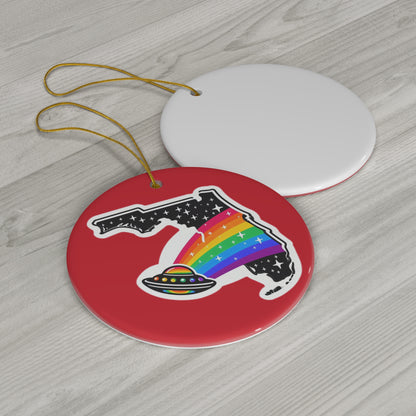 Alien Pride State ornaments Red