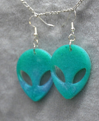 Happy Little Aliens in Mica Earing