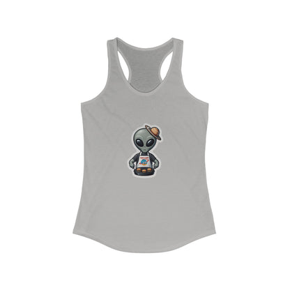 Alien Dad BBQ Racerback Tank