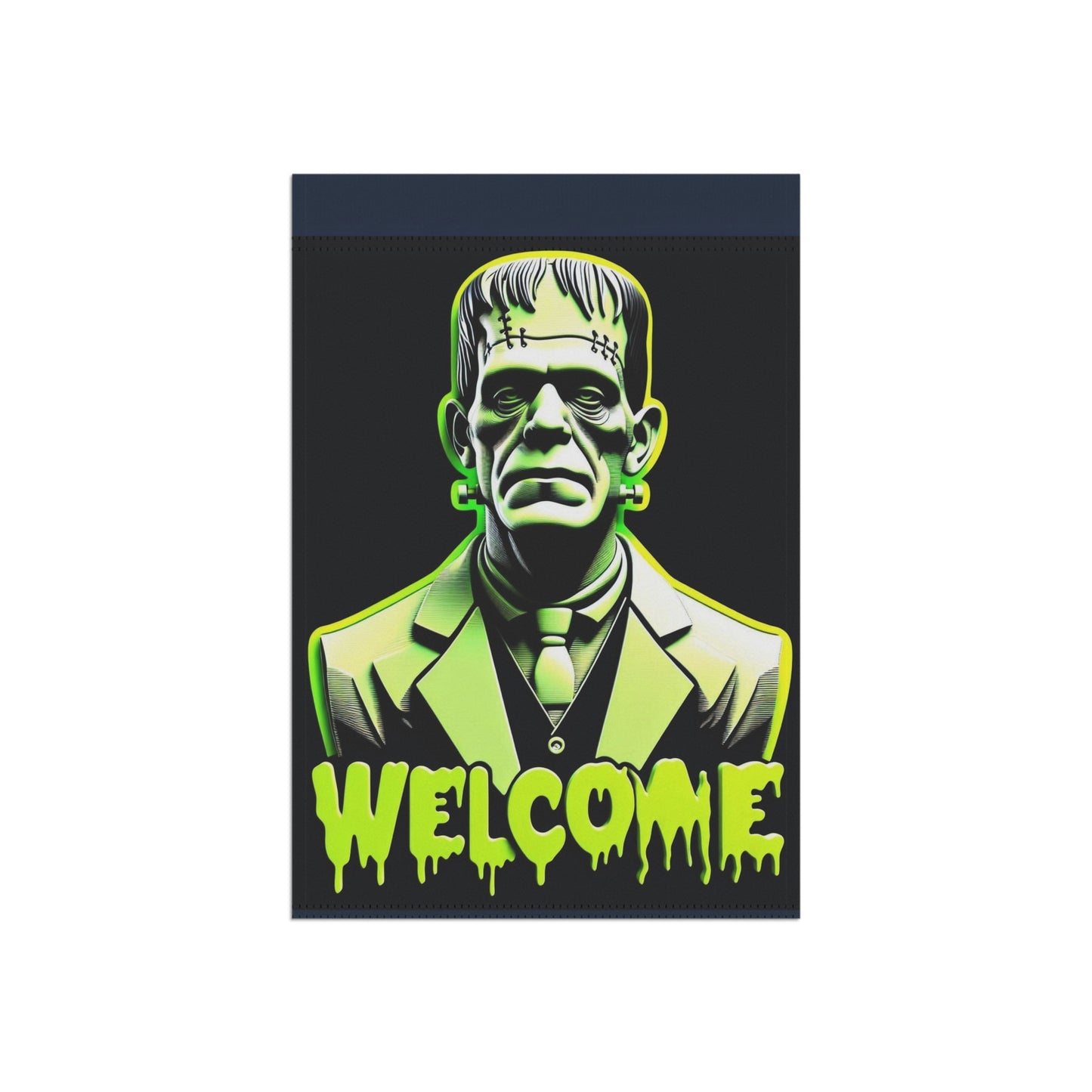 Halloween Frankenstein's Mpnster Welcome Flag