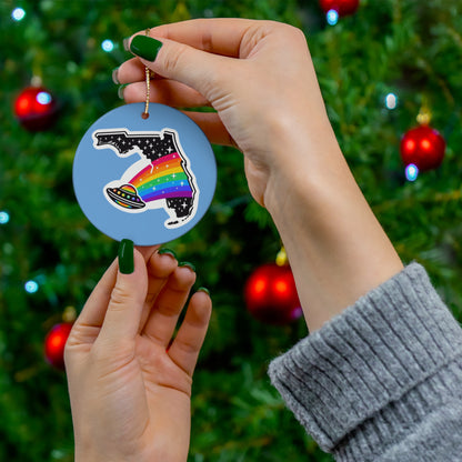 Alien Pride State Ornaments Blue