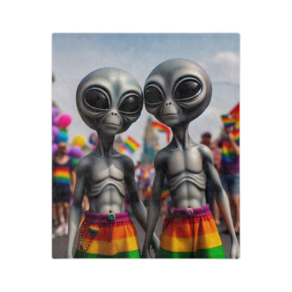 PRIDE Aliens Microfiber Blanket
