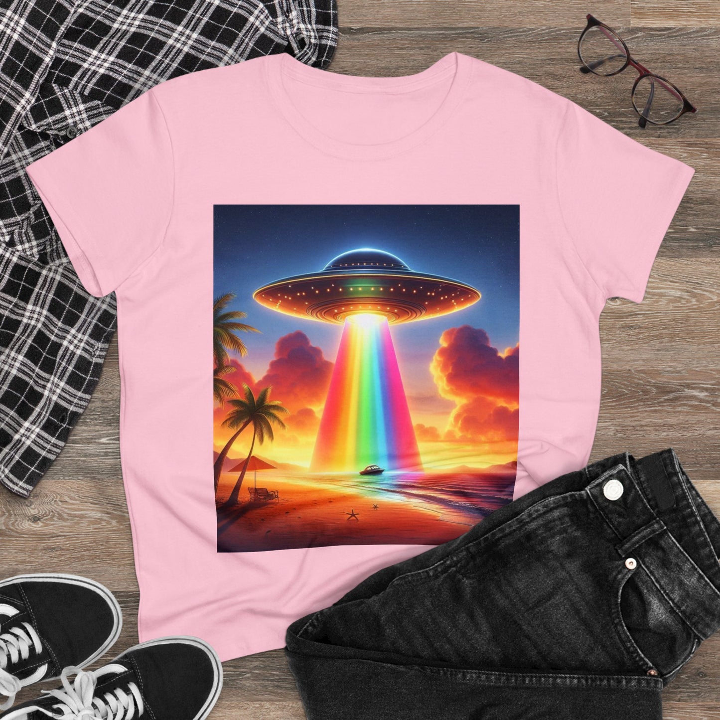 Tee - Our Pride Spaceship Logo Women's Midweight Cotton Tee