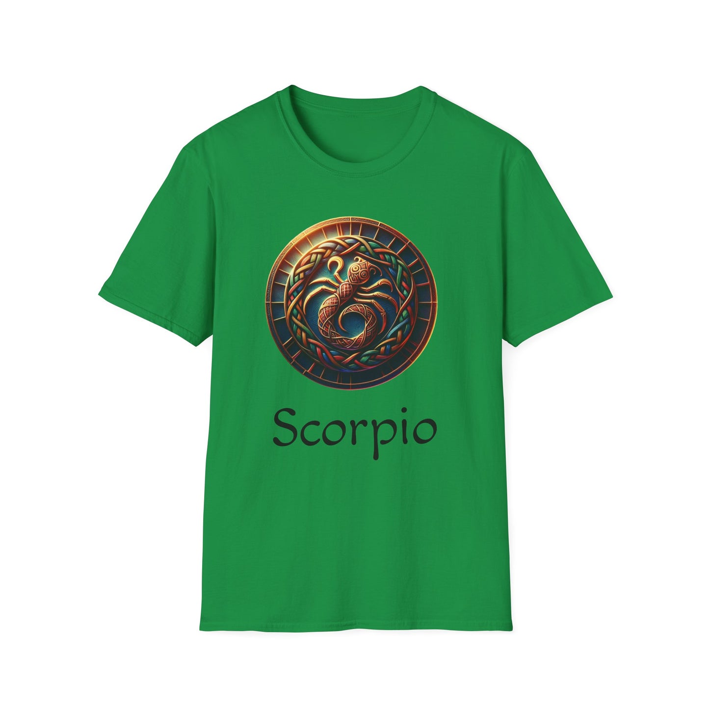 Celtic Design Astrological Symbol Unisex Soft style T-Shirt-Scorpio