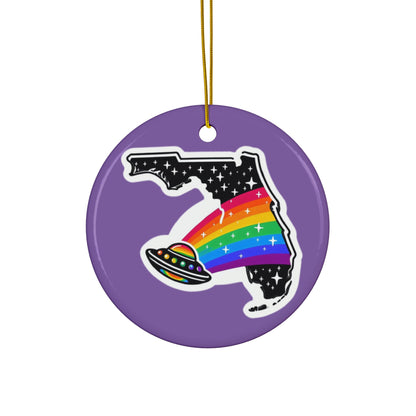 Alien Pride State ornaments Purple