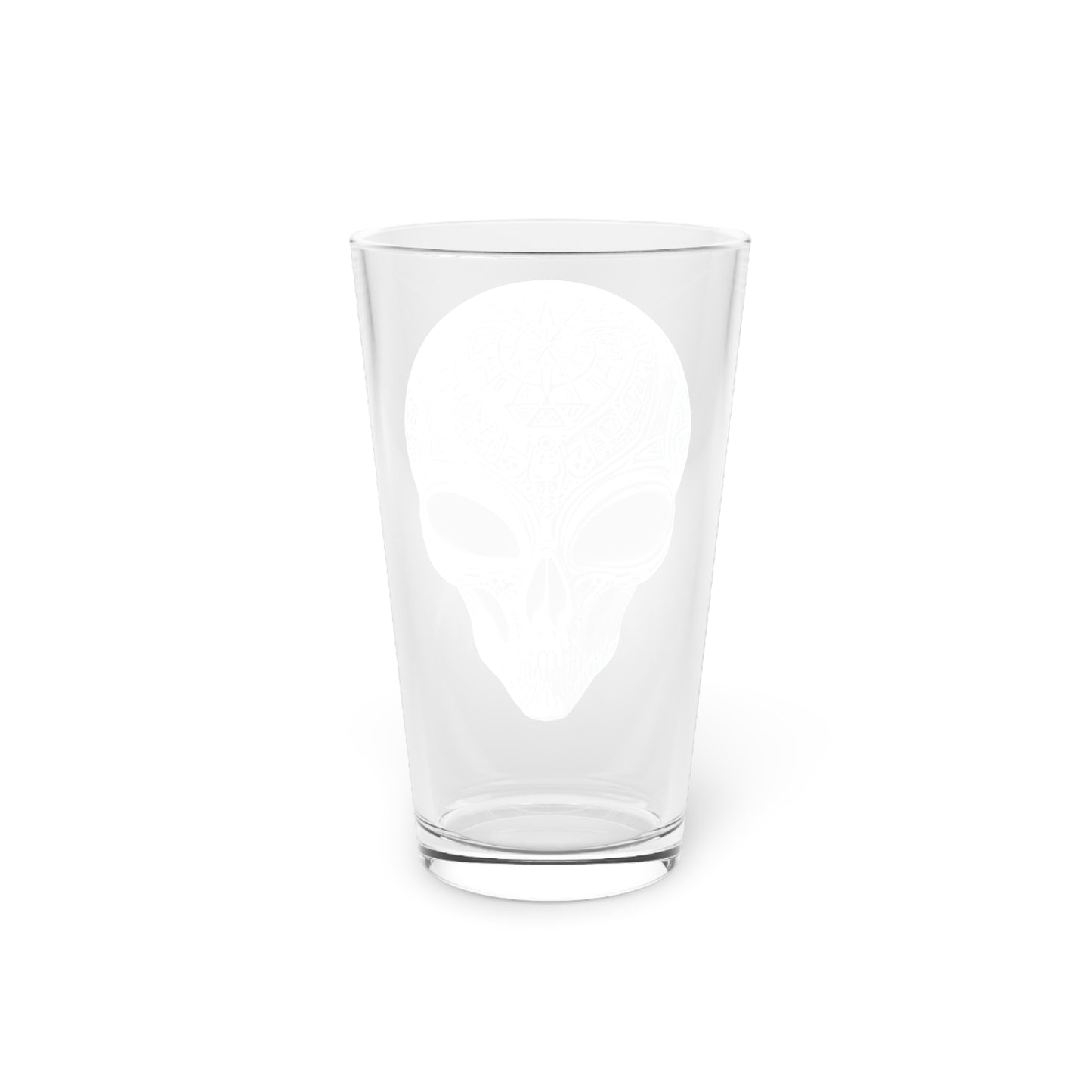 Alien Skull Pint Glass, 16oz