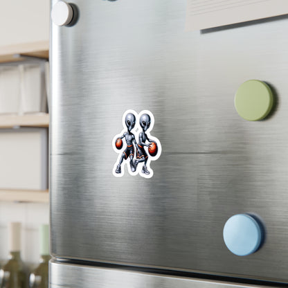 Basketball Playing Aliens Vinyl Decal