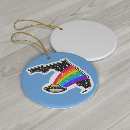 Alien Pride State Ornaments Blue