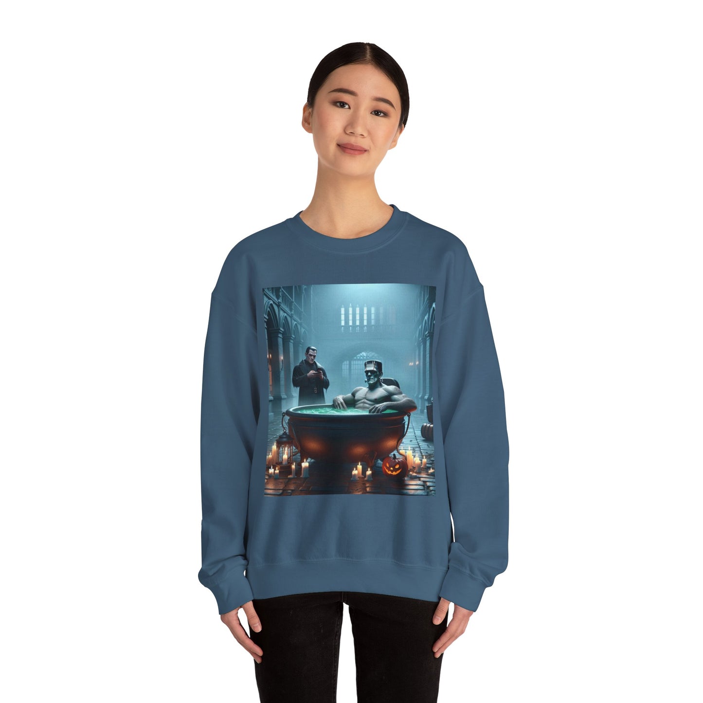 Frankenstein Hot Tub Halloween Sweatshirt