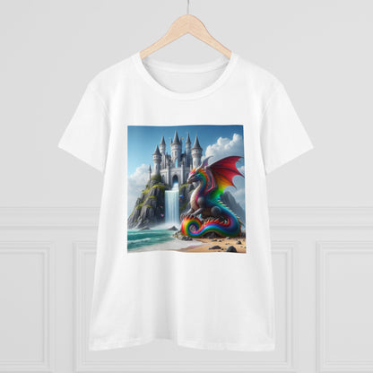 Rainbow Dragon Warrior Fitted Cotton Tee