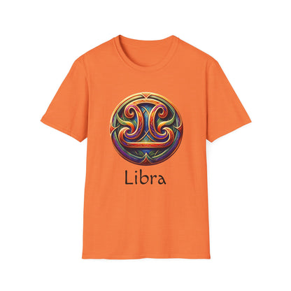 Celtic Design Astrological Symbol Unisex Soft style T-Shirt-Libra