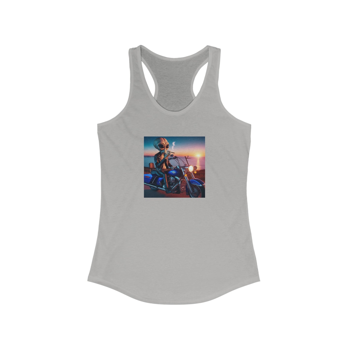 Biker Alien Racerback Tank