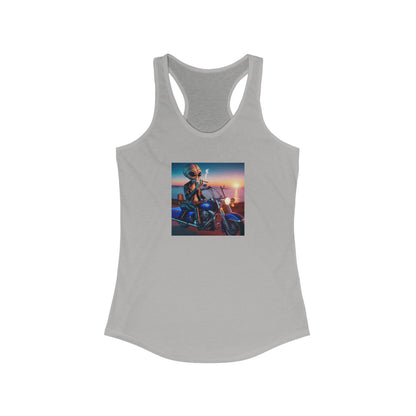 Biker Alien Racerback Tank