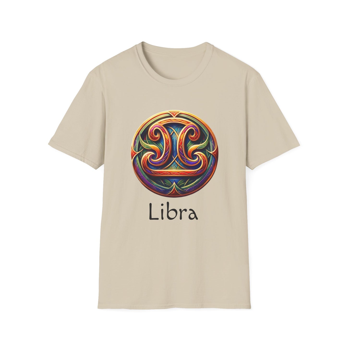 Celtic Design Astrological Symbol Unisex Soft style T-Shirt-Libra
