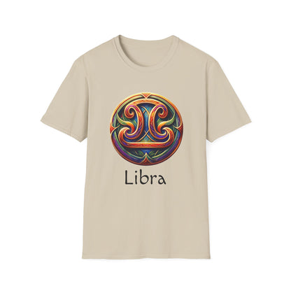 Celtic Design Astrological Symbol Unisex Soft style T-Shirt-Libra
