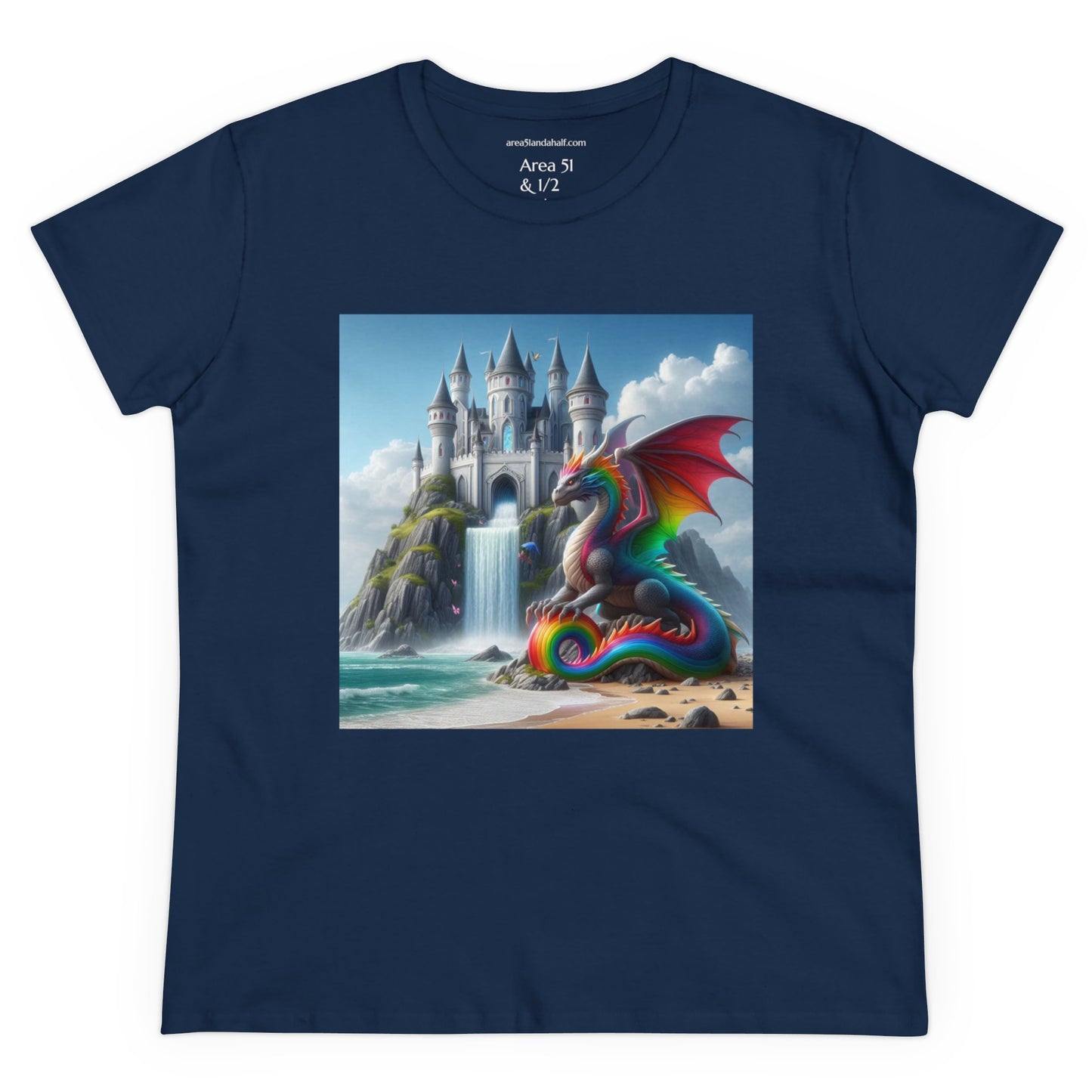 Rainbow Dragon Warrior Fitted Cotton Tee