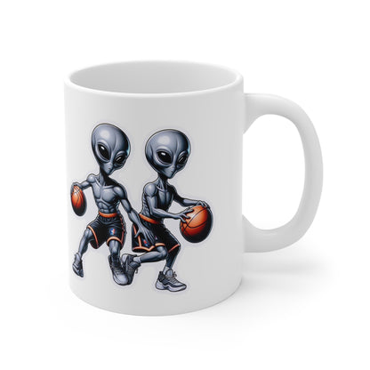 Alien Basketball Comic Coffee Mug