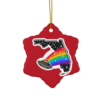 Alien Pride State ornaments Red