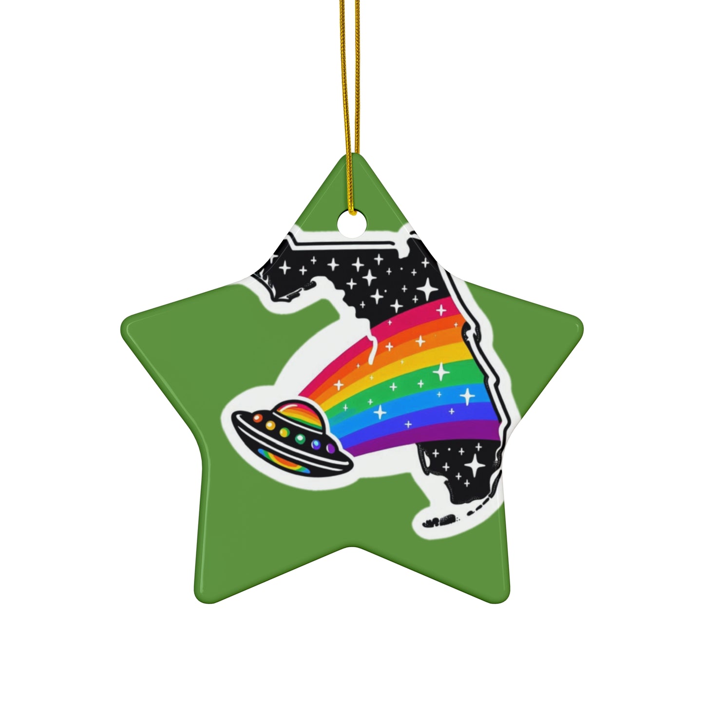 Alien Pride State ornaments Green