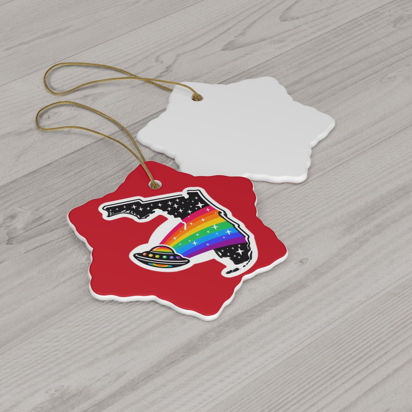 Alien Pride State ornaments Red