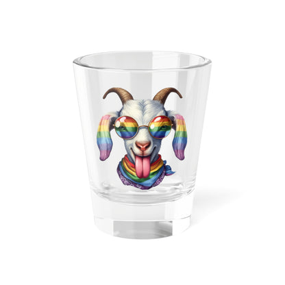 Rainbow Goat Shot Glass