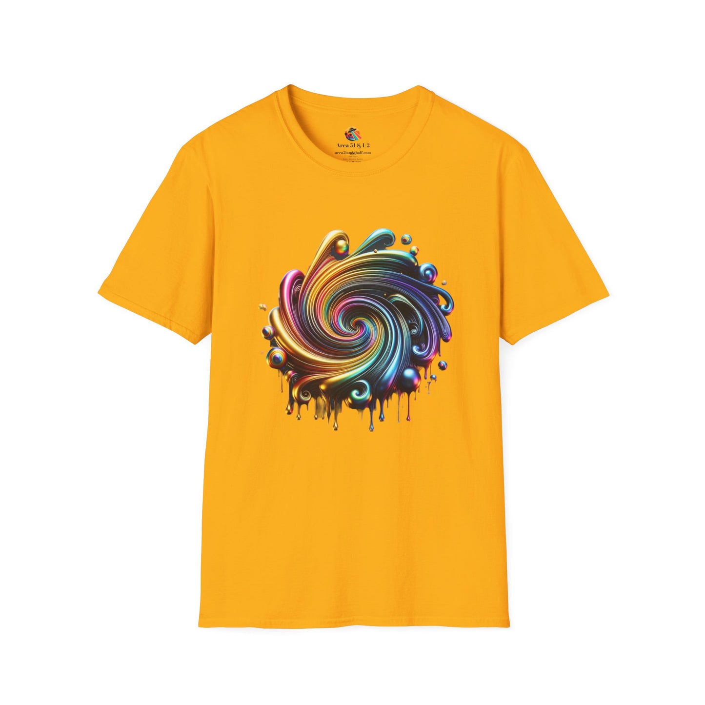 Rainbow Metallic Drip T-Shirt - Gay Pride