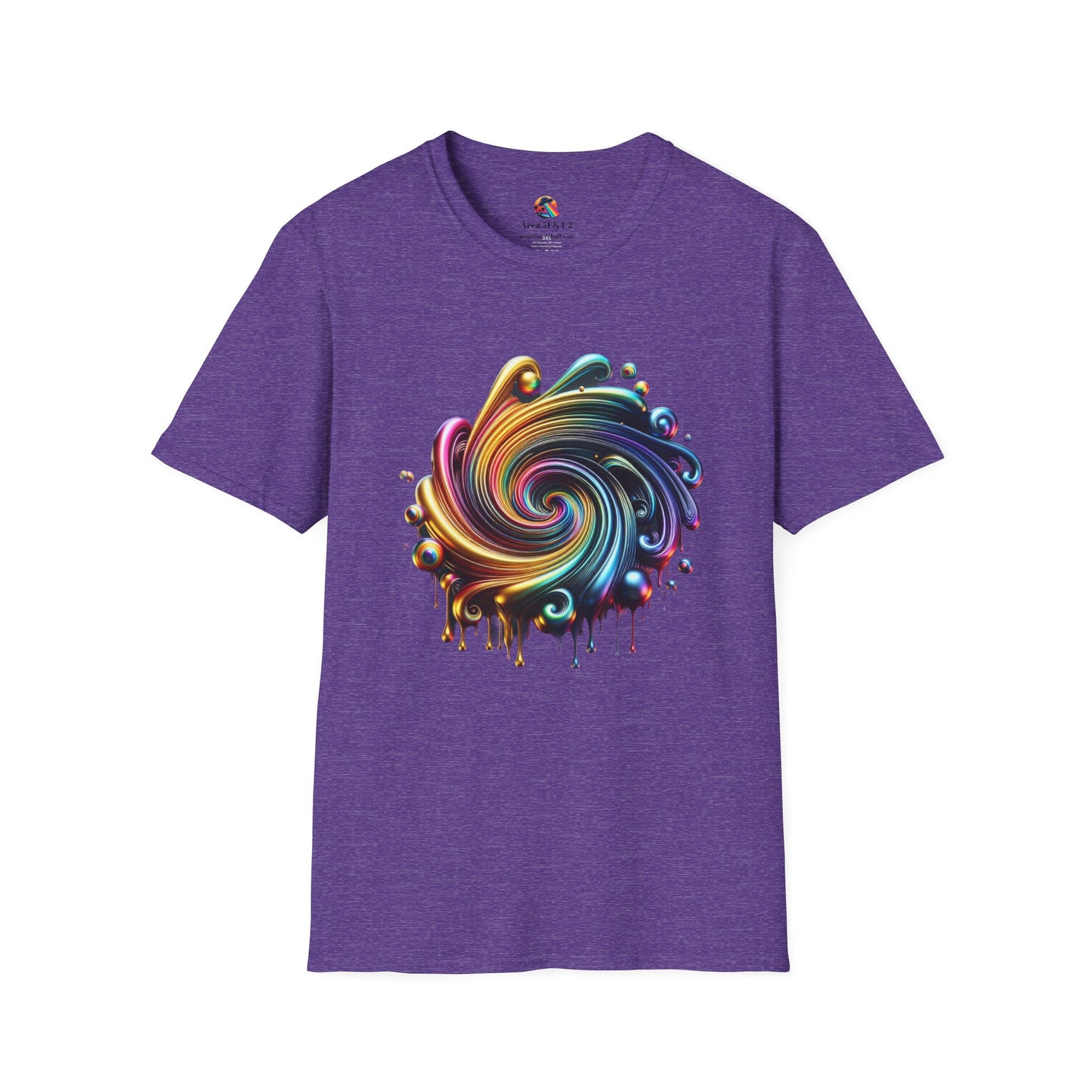 Rainbow Metallic Drip T-Shirt - Gay Pride