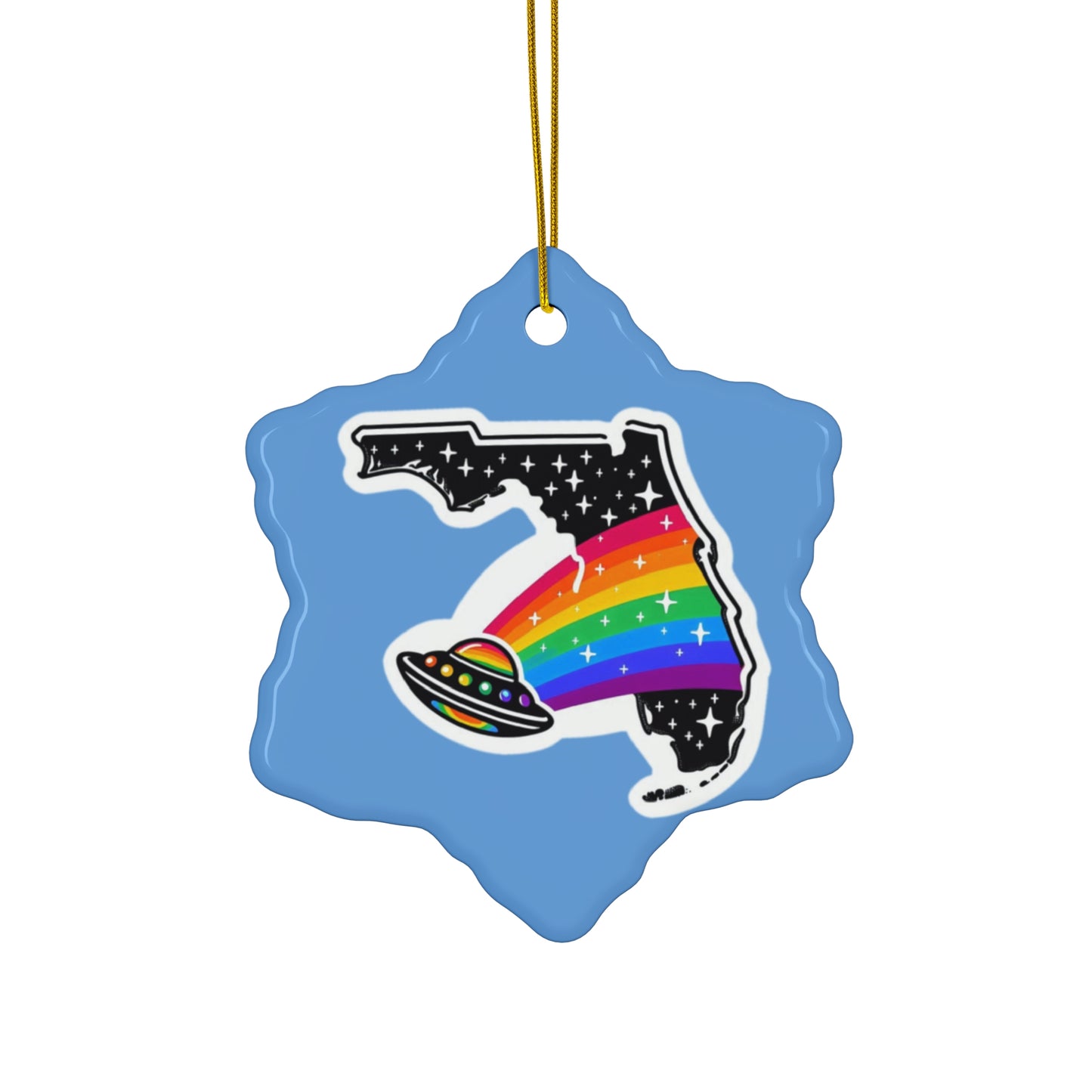 Alien Pride State Ornaments Blue