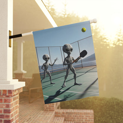 Alien Pickleball Garden & House Banner