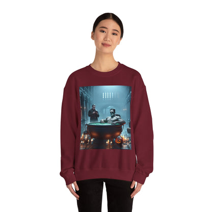 Frankenstein Hot Tub Halloween Sweatshirt