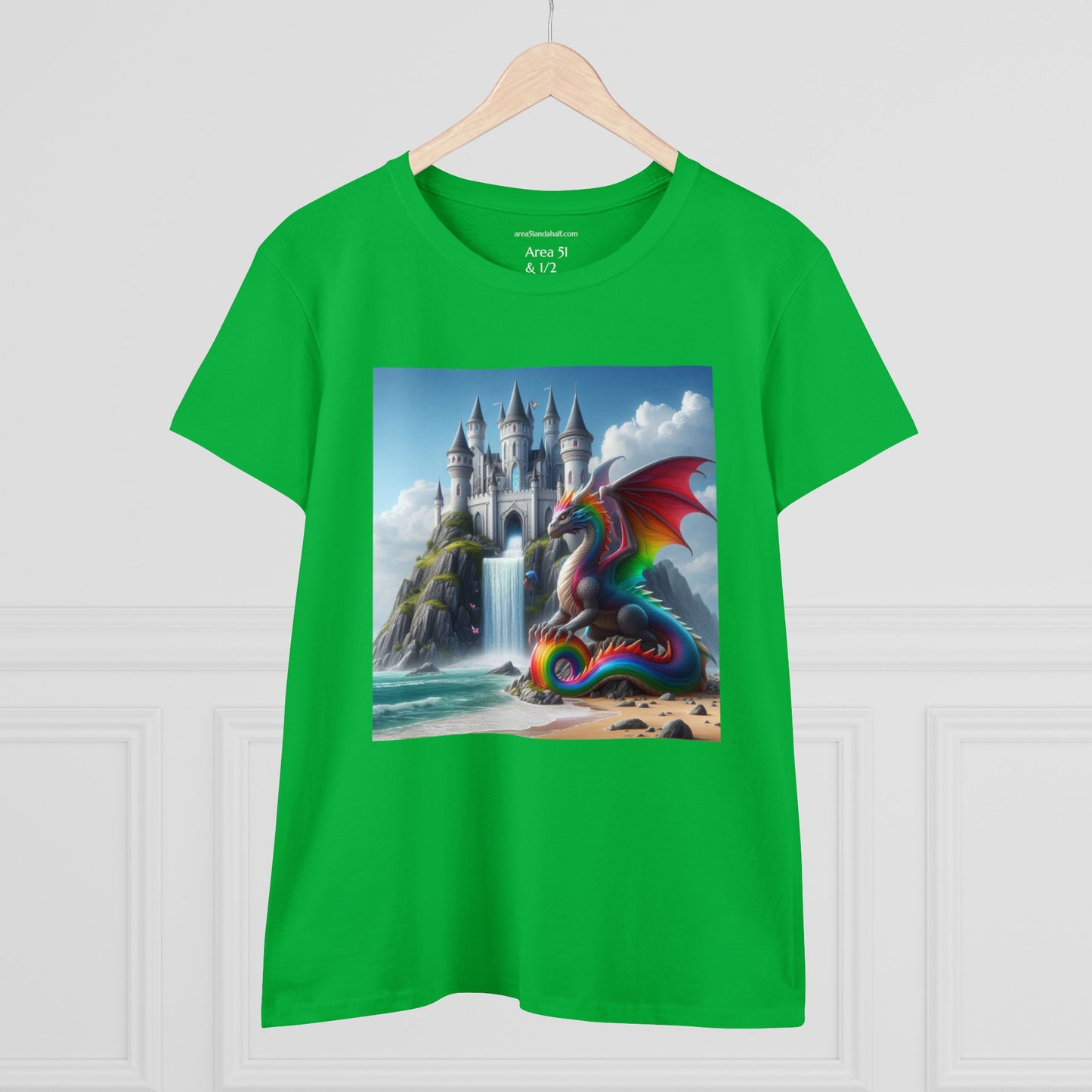 Rainbow Dragon Warrior Fitted Cotton Tee