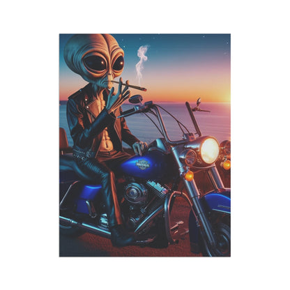 Alien Biker Garden & House Banner