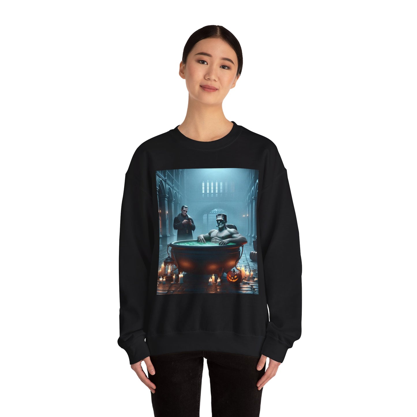 Frankenstein Hot Tub Halloween Sweatshirt