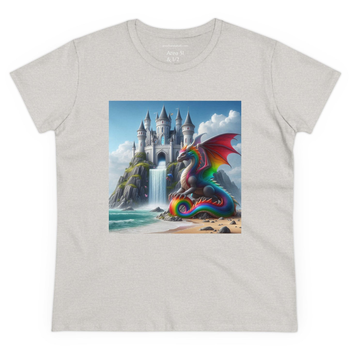 Rainbow Dragon Warrior Fitted Cotton Tee