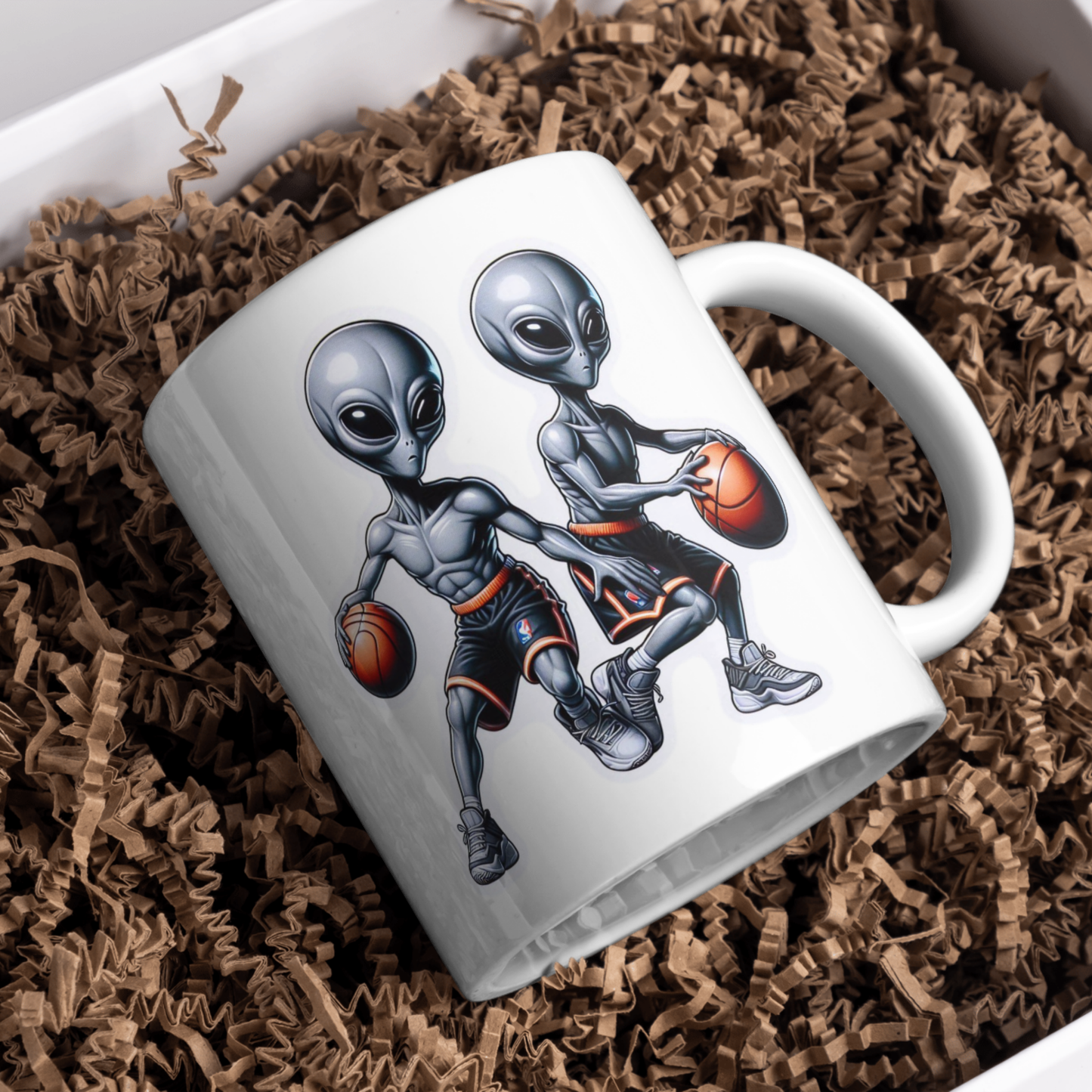 Alien Basketball Comic Coffee Mug