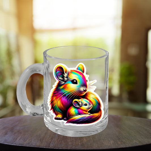 Rainbow Chinchilla Glass Mug