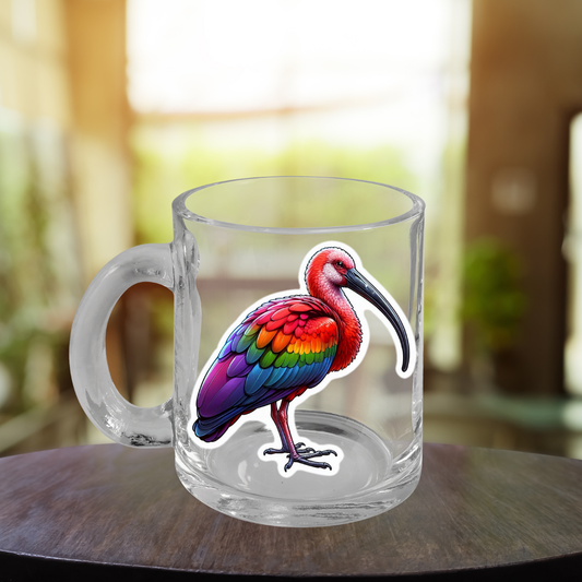 Rainbow Ibis Glass Mug