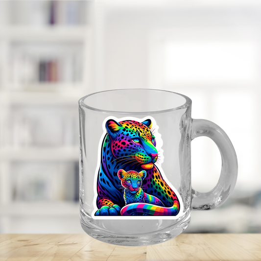 Rainbow Leopards Mug with Handle, 10oz