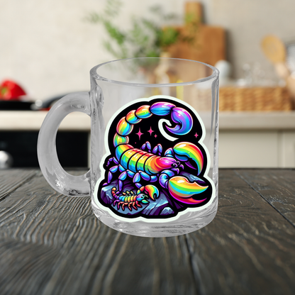 Rainbow Scorpions Glass Mug
