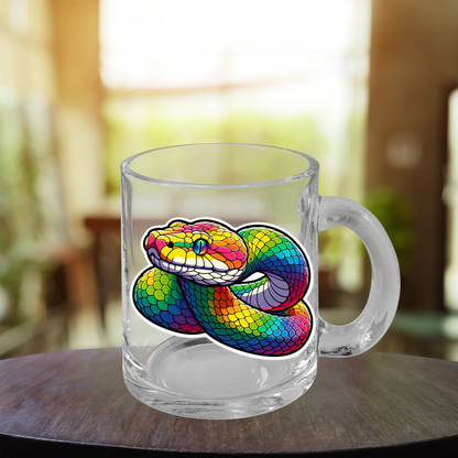 Rainbow Python Glass Mug
