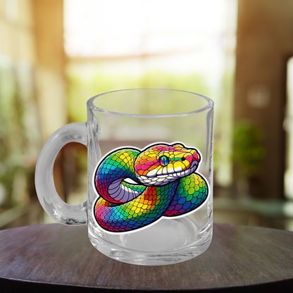Rainbow Python Glass Mug