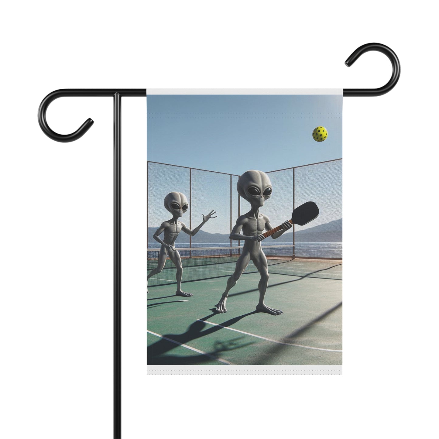 Alien Pickleball Garden & House Banner