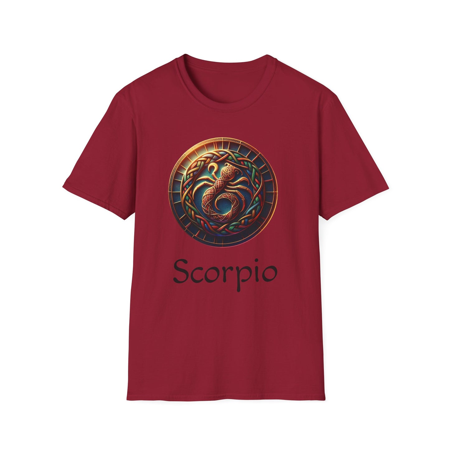 Celtic Design Astrological Symbol Unisex Soft style T-Shirt-Scorpio