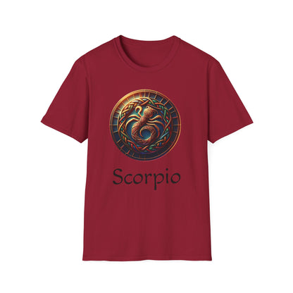 Celtic Design Astrological Symbol Unisex Soft style T-Shirt-Scorpio